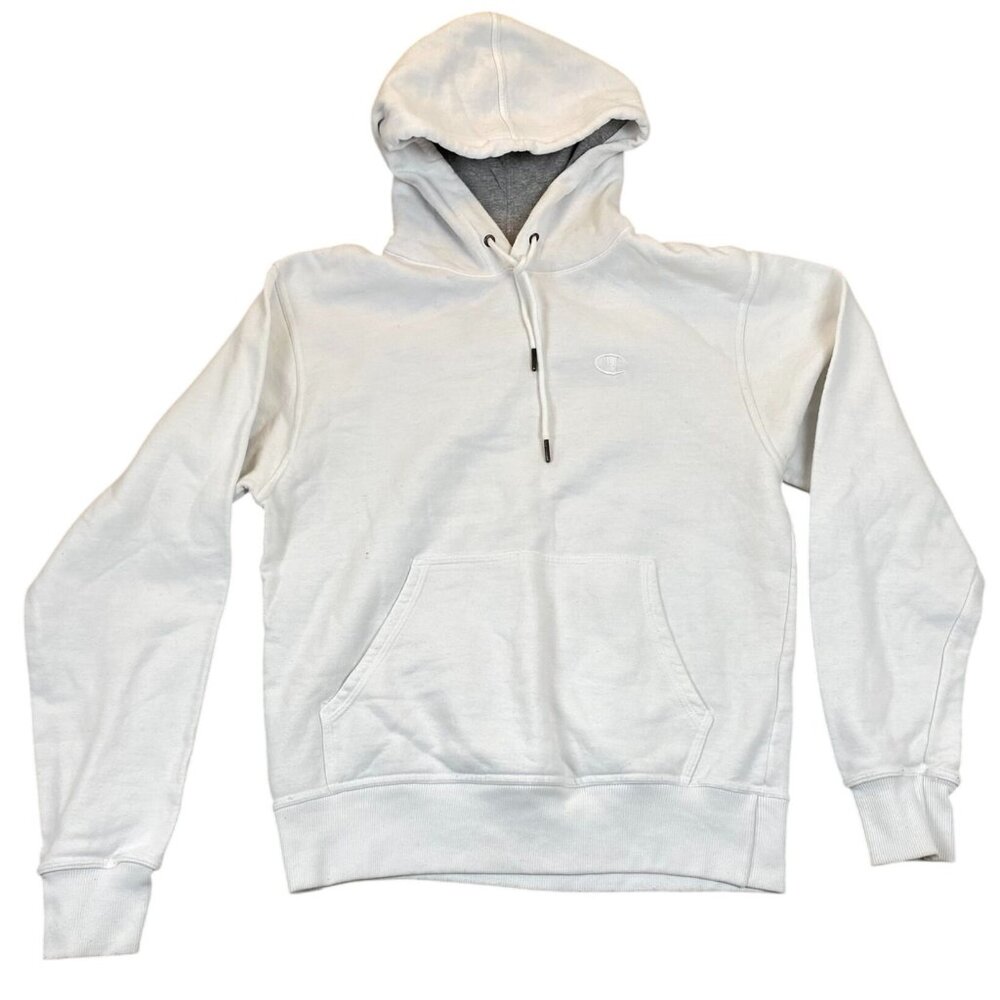 Champion Unisex Hoodie Sweatshirt Small White Athleticwear Pullover Classic